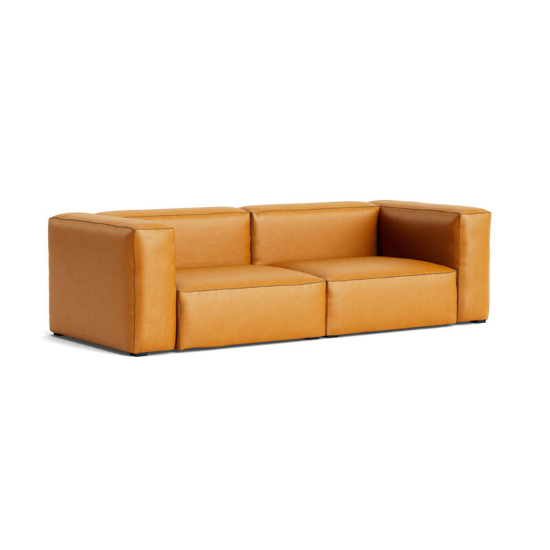 Canapé MAGS SOFT 2,5 places Combinaison 1 Cuir Sense Cognac HAY
