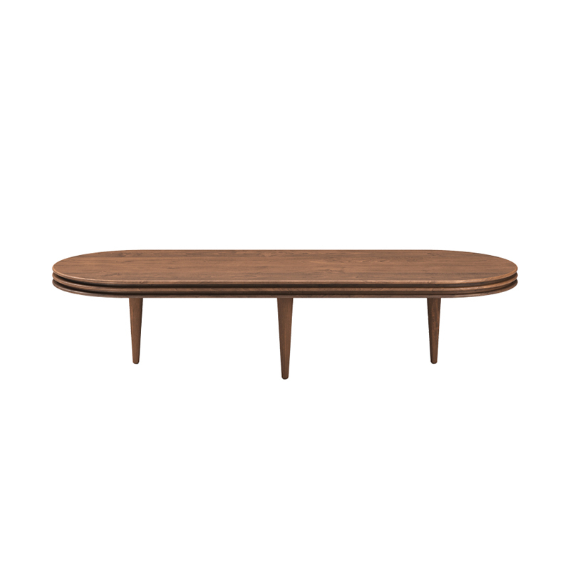 Table basse GROOVE OVAL H 30 Chêne fumé huilé DK3