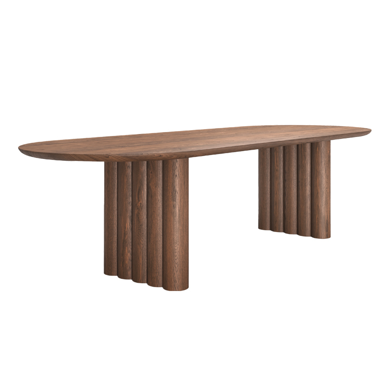 Table PLUSH OVAL Chêne fumé huilé DK3