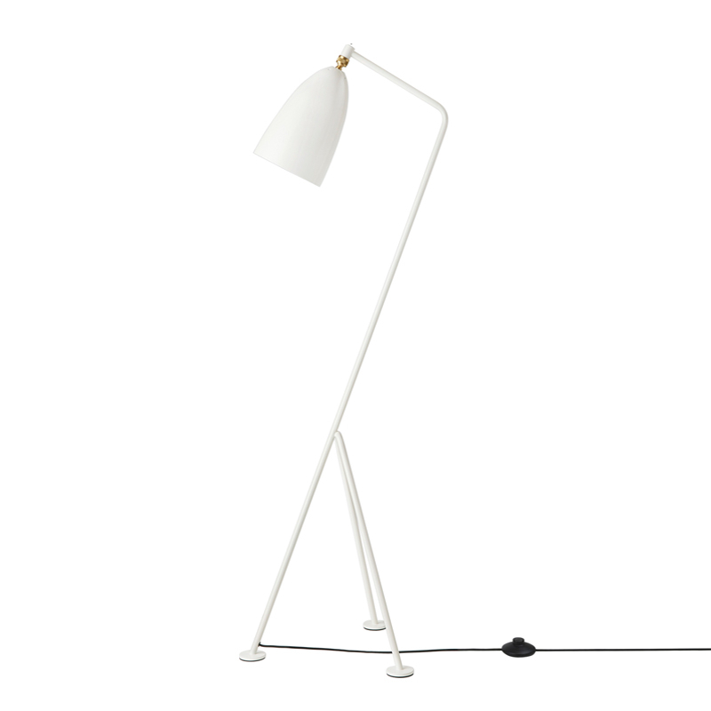 Lampadaire GRÄSHOPPA Blanc albâtre brillant GUBI