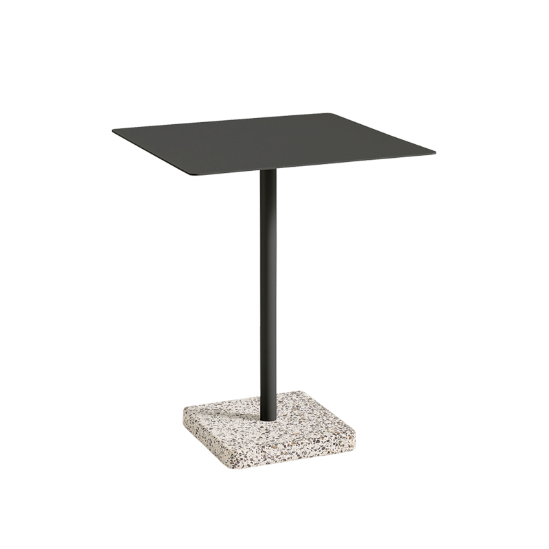 Table extérieur TERRAZZO 60x60 Anthracite/ terrazzo gris HAY