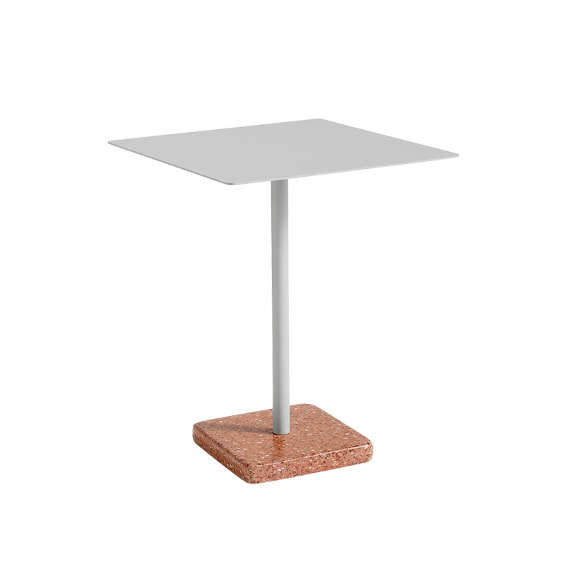 Table extérieur TERRAZZO 60x60 Gris clair/ terrazzo rouge HAY