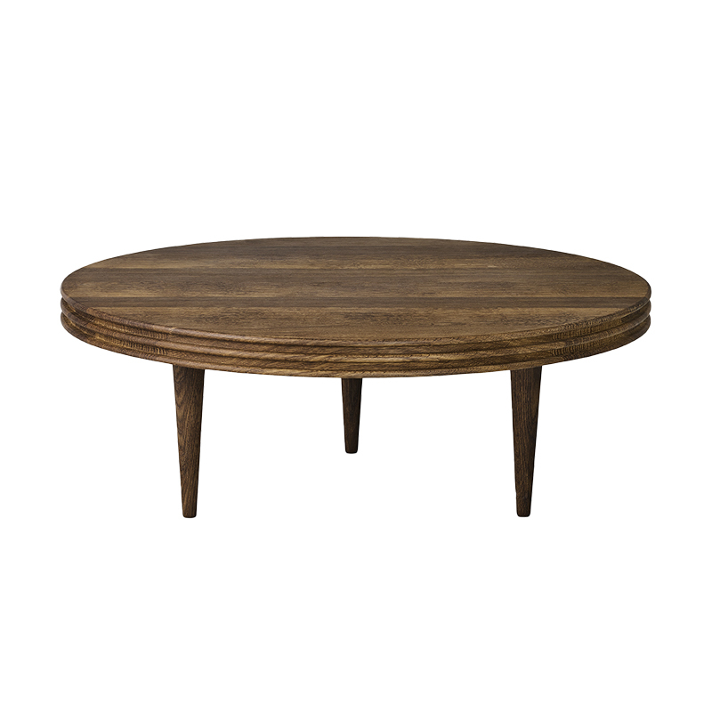 Table basse GROOVE ROUND H 37,5 Chêne fumé huilé DK3