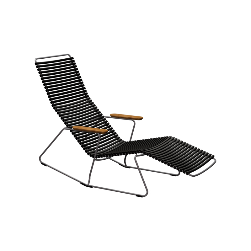 Bain de soleil, chaise longue et hamac Sunrocker CLICK Noir HOUE